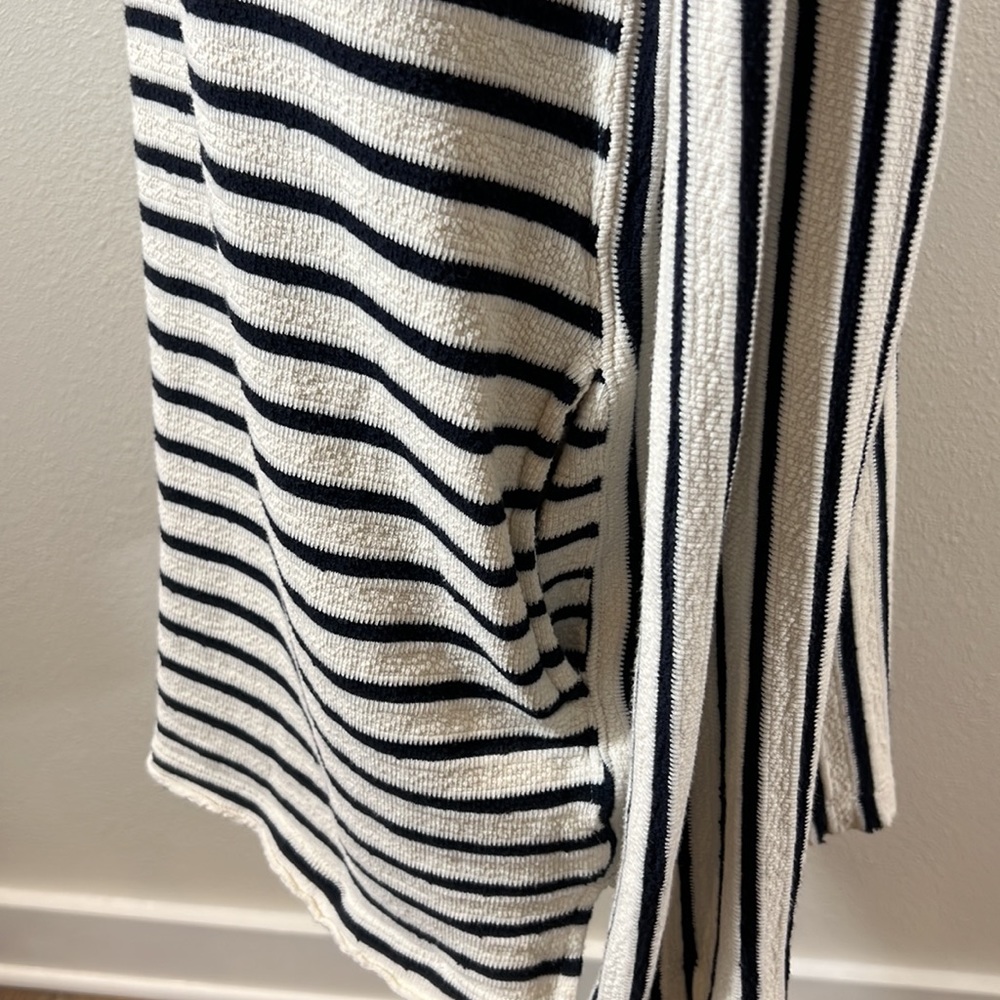 Free People Intimacy Come On Over Striped Tunic Sleep Shirt dress pockets Small - Picture 2 of 8